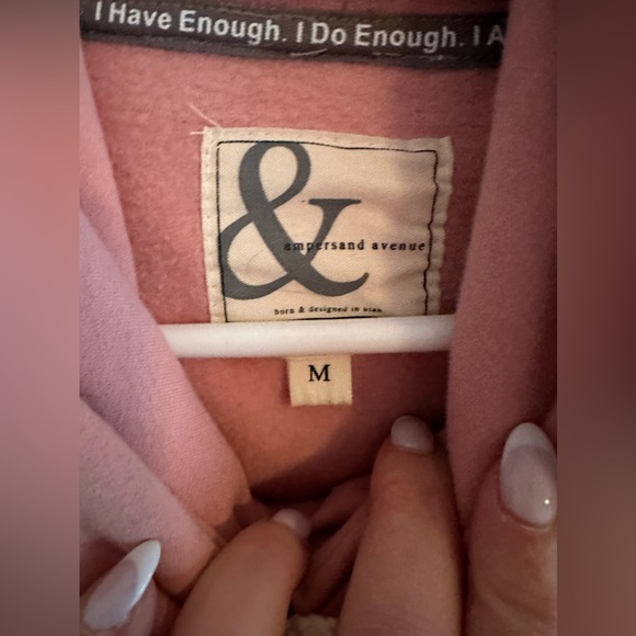 Ampersand Avenue Pink Hoodie Sz M - Picture 3 of 4